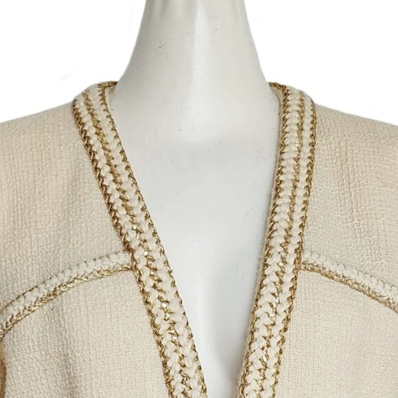 CHANEL ECRU 2017 17A PARIS COSMOPOLITE COLLECTION TWEED JACKET (40) - Picture 12 of 14